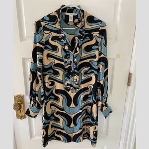 Women's silk patterned dress